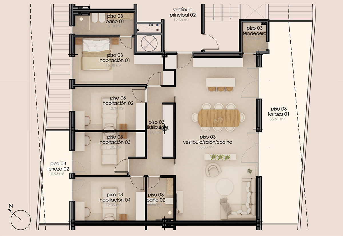Plano de la Vivienda Tipo 1