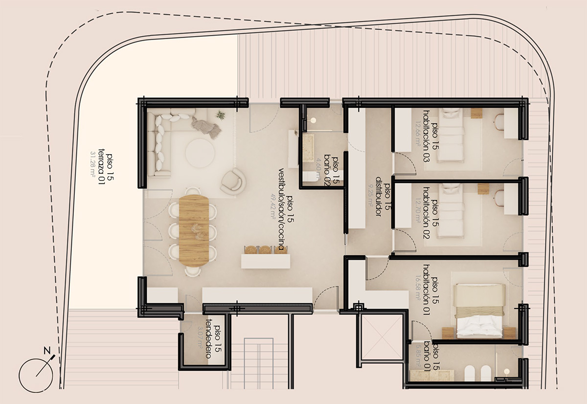 Plano de la Vivienda Tipo 2